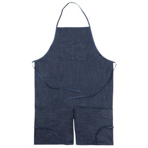 Creativity Street® Adult Apron, Dark Blue Denim, 41" x 27-1/2", 1 Count - 1 of 3