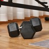 Soozier Hex Rubber Free Weight Dumbbells Set in Pair with Steel Handles 12lbs/Single Hand Weight for Strength Workout Training - 2 of 4