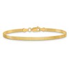 Black Bow Jewelry 3mm 10k Yellow Gold Solid Herringbone Chain Bracelet - 2 of 4