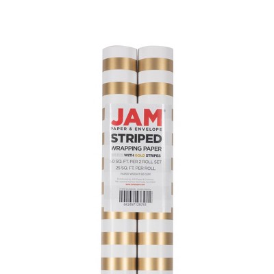 JAM PAPER Silver Matte Gift Wrapping Paper Rolls - 2 packs of 25 Sq. Ft.