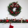 Northlight Pine Artificial Christmas Wreath with Bows and Plaid Ornaments - 24" - Unlit - 2 of 4