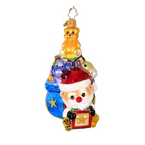 Christopher Radko Company 5.25 In Cute As A Button Claus Bag Of Toys Tree Ornaments - 1 of 3