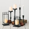 Sullivans Set Of 2 Iron Taper Candle Holders 12.5"H & 15.25"H Black - 4 of 4
