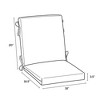 ARDEN Outdoor Midback Chair Cushion, 18 x 16.5, Water Repellent, Fade Resistant 18 x 16.5 - 3 of 4