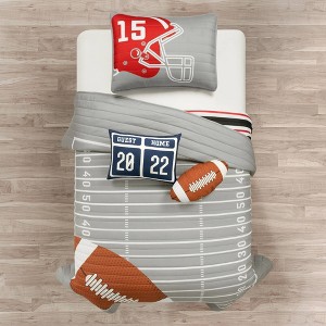 American Football Reversible Oversized Set Quilt - Lush Décor - 1 of 4