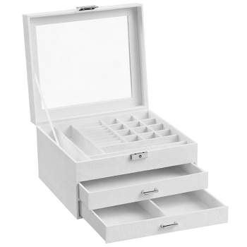 Half Crescent Lacquer Organizer Jewelry Box - A New Day™ White : Target