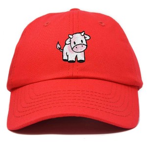 Dalix Strawberry Cow Embroidered Womens Cotton Dad Hat Baseball Cap - 1 of 4