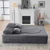 NicBex Modern Convertible Folding Sofa Futon Couch with Pillows,High-Density Foam Sleeper Sofa Couch for Living Room,Apartment - 2 of 4