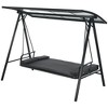 Resenkos 3-Seat Swing Set, Convertible Hammock Bed With Comfort, Sunproof Canopy Roof, Ideal for Porch, Gray - 2 of 4