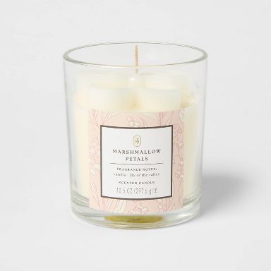 Sculpted Wax Fragranced Marshmallow Petals Jar Candle - Threshold™
