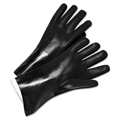 Anchor PVC-Coated Jersey-Lined Gloves 14 in. Long Black Men's 7400