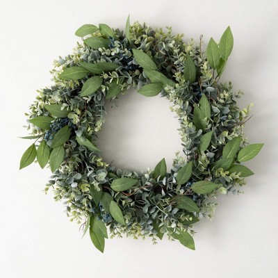 Sullivans Artificial 22" Eucalyptus & Sage Wreath