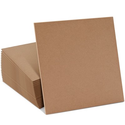 Bright Creations 20 Pack 12 x 12 Inch MDF Boards, 1/4 Thick Wood Panels for DIY Arts and Crafts, Painting, Engraving