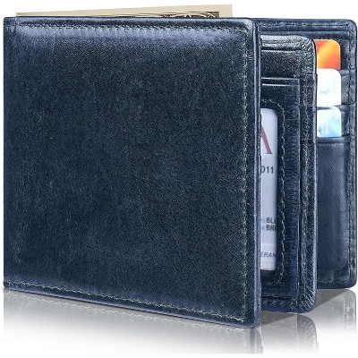 Paaaawaters Mens Wallet Genuine Leather Bifold RFID Blocking Wallet for Men