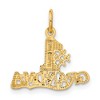Black Bow Jewelry 14k Yellow Gold #1 Grandma Charm or Pendant, 18mm - 3 of 4