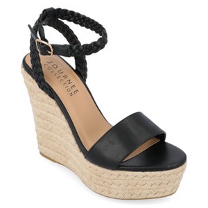 Journee Collection Womens Andiah Buckle Espadrille Wedge Sandals - 1 of 4