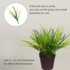 Aoibox 12 Bundles Artificial Plants Outdoor Fake Monkey Grass with Flowers for Pot UV Resistant Plant Decor for Window Garden Patio Hanging Planter - 4 of 4