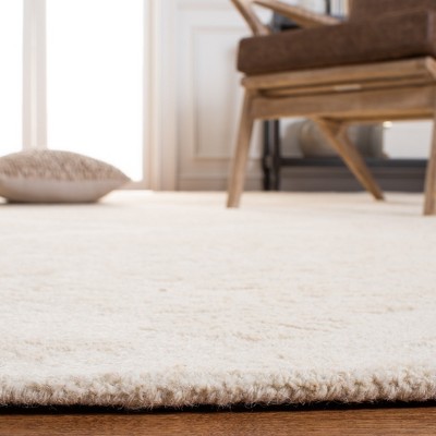 Ivory Abstract Hand-Tufted Wool Rectangular Rug 6' x 9'