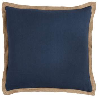 22"x22" Oversize Poly Filled Solid Square Throw Pillow with Framed Edges - Rizzy Home