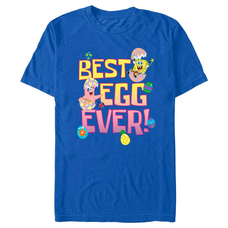 Men's SpongeBob SquarePants Easter Best Egg Ever Friends T-Shirt, 1 of 5