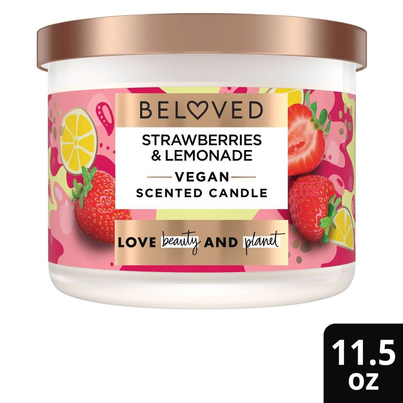 Beloved 2-Wick Candle Strawberries &#38; Lemonade - 11.5oz, 1 of 6