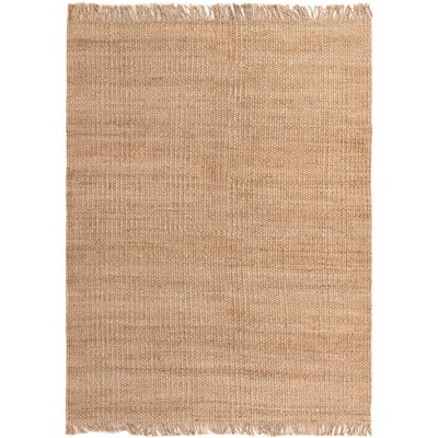 Eco-Friendly Tan Handwoven Jute 9' x 12' Area Rug