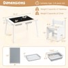 Costway Sensory Table & Chair Set for Kids 2-8 with Foldable Bins for Sand/Water & Paper White/Beige - 3 of 4