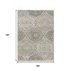 HomeRoots 10' X 14' Beige Gold And Denim Blue Floral Washable Indoor Outdoor Area Rug - 3 of 4