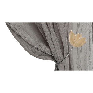 Evideco French Home Goods Magnetic Tulip Curtain Tieback – Elegant Resin Design with Strong Magnet - 1 of 4