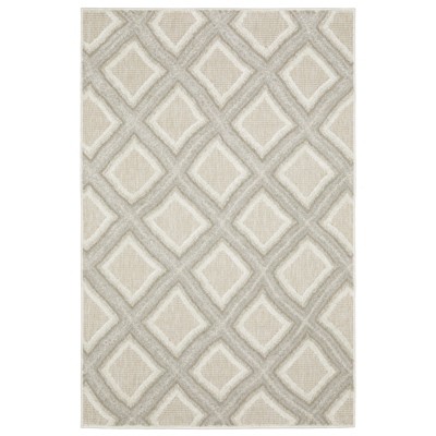 Oriental Weavers Tangier TAN04 Grey/ Beige Indoor Area Rug - 7'10" x 10'10"
