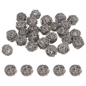 Unique Bargains Wicker Rattan Decorative DIY Crafts Balls 1.2 Inch 25 Pcs - 1 of 4