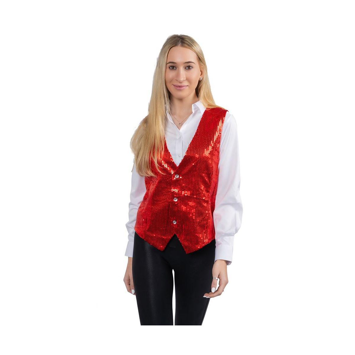 Dress Up America Sequin Vest -Shiny Dance Vest For Adults - thumbnail 4