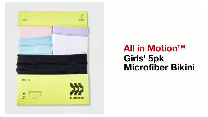 Girls' 5pk Microfiber Bikini - All In Motion™, 2 of 5, play video