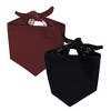 Luvable Friends Dog Reversible Pet Dog and Cat Bandana Bibs 2pk, Burgundy Floral Hearts, One Size - 3 of 4