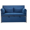 DOMETOUR 46 Inch Pull-out Sleeper Upholstered Sofa Bed with Two Pillows, Convertible Sofa Bed Velvet Loveseat for Living Room Bedroom - 2 of 4