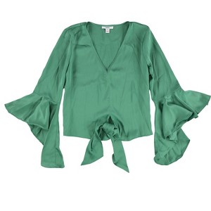 bar III Womens Tie-Front Knit Blouse - 1 of 2