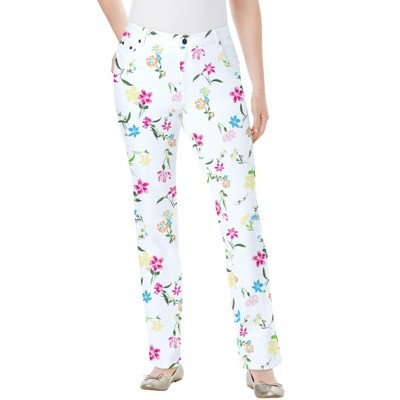 Woman Within Plus Size Tall Straight-Leg Stretch Denim Jean