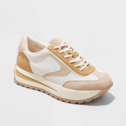 Tan hotsell platform sneakers