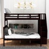 NicBex Twin over Full Bunk Bed Convertible Wood Bed Frame with Storage Stairs and Full Length Guardrail, No Box Spring Required - 2 of 4