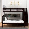 NicBex Twin over Full Bunk Bed Convertible Wood Bed Frame with Storage Stairs and Full Length Guardrail, No Box Spring Required - image 2 of 4