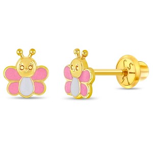Girls' Busy Bee Screw Back 14k Gold Earrings - In Season Jewelry - 1 of 4