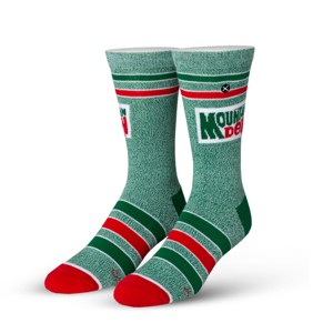 Cool Socks Mountain Dew Crew Socks Licensed Pepsi Soda Fun Bold Refreshing Merch Cozy Daily Wear Caffeinated Soft Drink Gift - 1 of 4