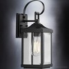 Urban Ambiance Luxury Transitional Outdoor Wall Sconce 15.125''H x 5.5''W,  Midnight Black Finish,  Calderdale Collection, UHP1402 - 3 of 4