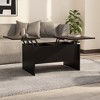 vidaXL Coffee Table Black 31.5"x19.7"x16.7" Engineered Wood - 2 of 4