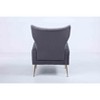 TiramisuBest Upholstered Accent Chair with Tufted Cushions & Ottoman, Velvet Modern Lounge Chair for Living Room/Home Office, Gray - 4 of 4