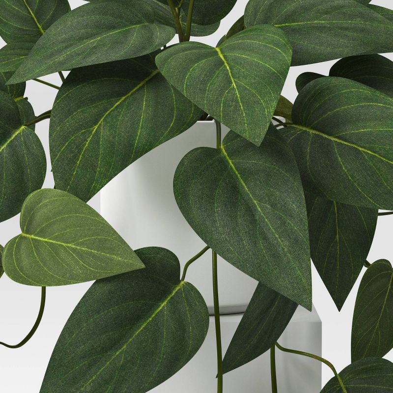 Artificial Philodendron Plant in Modern Ceramic Pot - Threshold&#8482;, 5 of 6