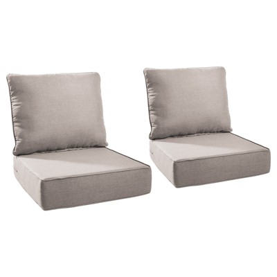 Buenhomino 6-inch Outdoor Cushion Set, 24"x24" Replacement Water Resistant Zippered Cushion for Chairs，8 Colors