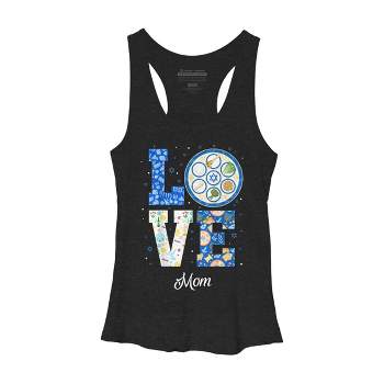 Women's Design By Humans Love Mom Passover Decorations By Dtam2022 Racerback Tank Top