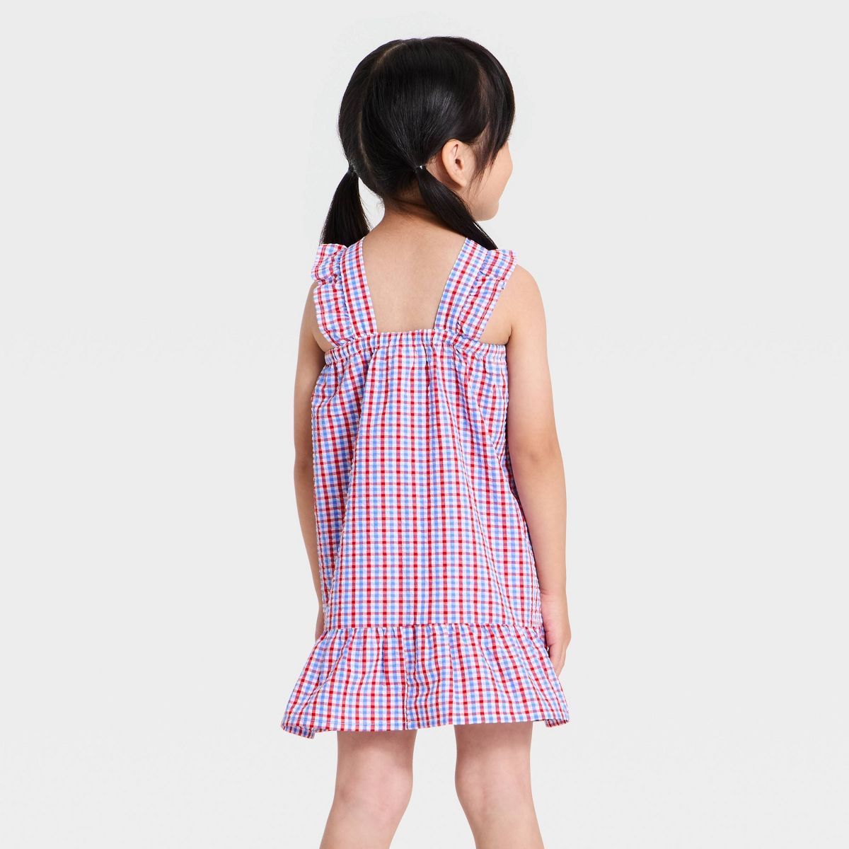 Baby and Toddler Girls' 4th of July Sleeveless Dress - Cat & Jack™ Red/Blue - thumbnail 2