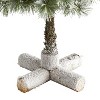 3ft. Flocked Topiary Artificial Christmas Tree with 50 Warm White LED Lights & Pine Cones – Festive Holiday X-Mas Accent - 4 of 4